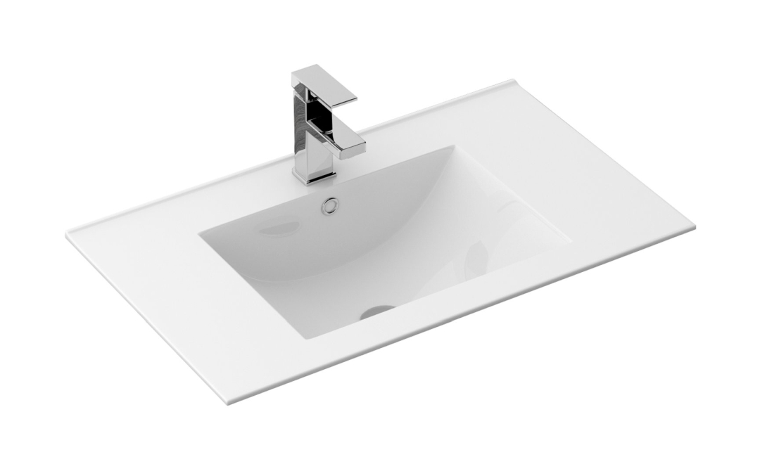 Rea Dafne lavabo 76x46.5 cm rectangulaire encastrée blanc REA-U0040