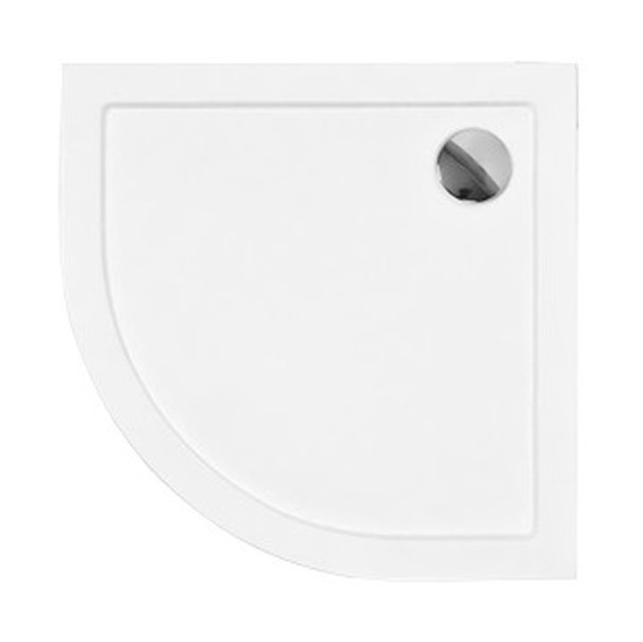 Besco Aron Slimline receveur de douche semi-circulaire 90x90 cm blanc BAA-90-NR