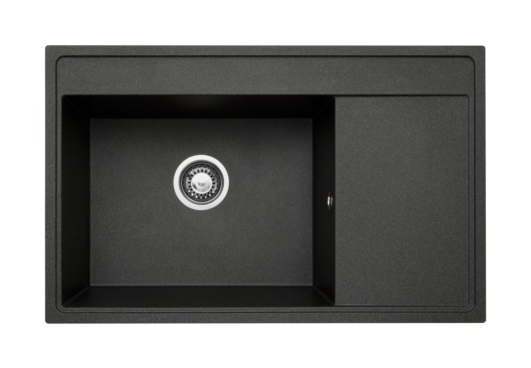Pyramis Camea évier en granit 79x50 cm noir 070074301