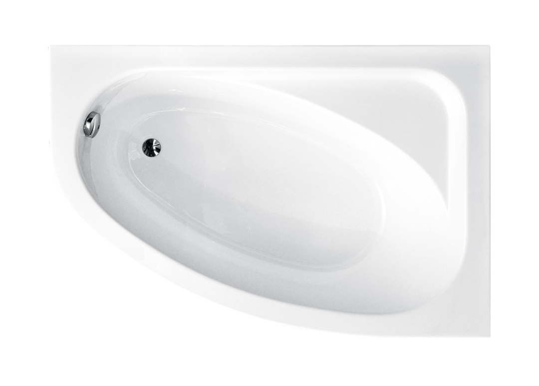Besco Cornea baignoire d’angle 150x100 cm côté droit blanc #WAC-150-NP
