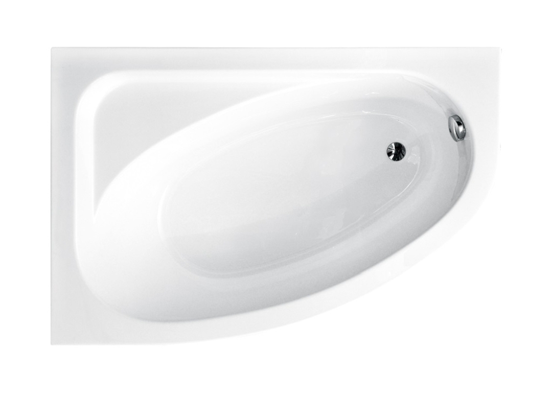 Besco Cornea baignoire d’angle 149.5x99.5 cm côté gauche blanc #WAC-150-NL