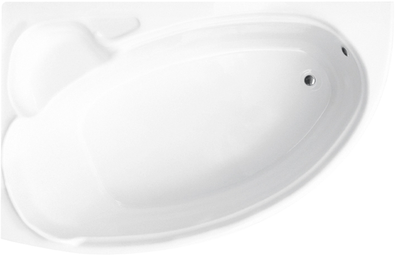 Besco Finezja Nova baignoire d’angle 139.5x94.5 cm côté gauche blanc #WAF-140-NL