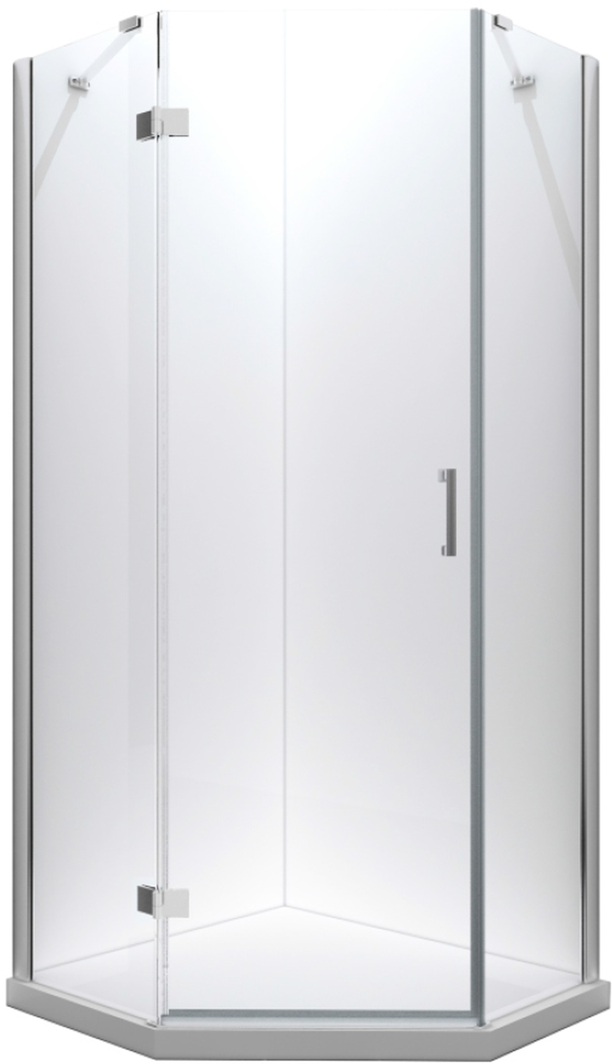 Besco Viva cabine de douche 90x90 cm chrome brillant/verre transparent V5L-90-195-C