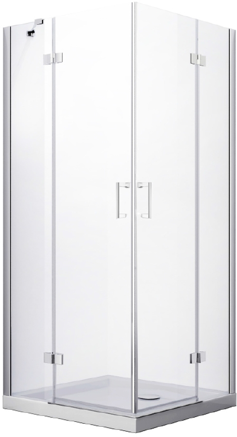 Besco Viva cabine de douche 90x90 cm carrée chrome brillant/verre transparent VK-90-195-C