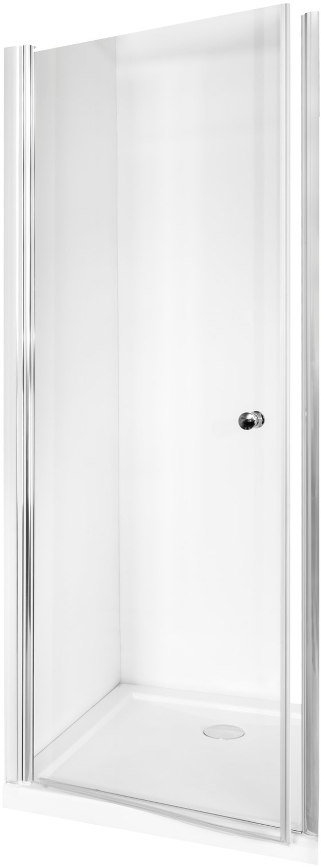 Besco Sinco porte de douche 90 cm à ouverture basculante chrome brillant/verre transparent DS-90