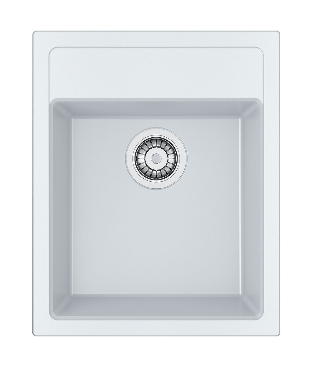 Franke Sirius évier tectonite 53x43 cm blanc 114.0496.101