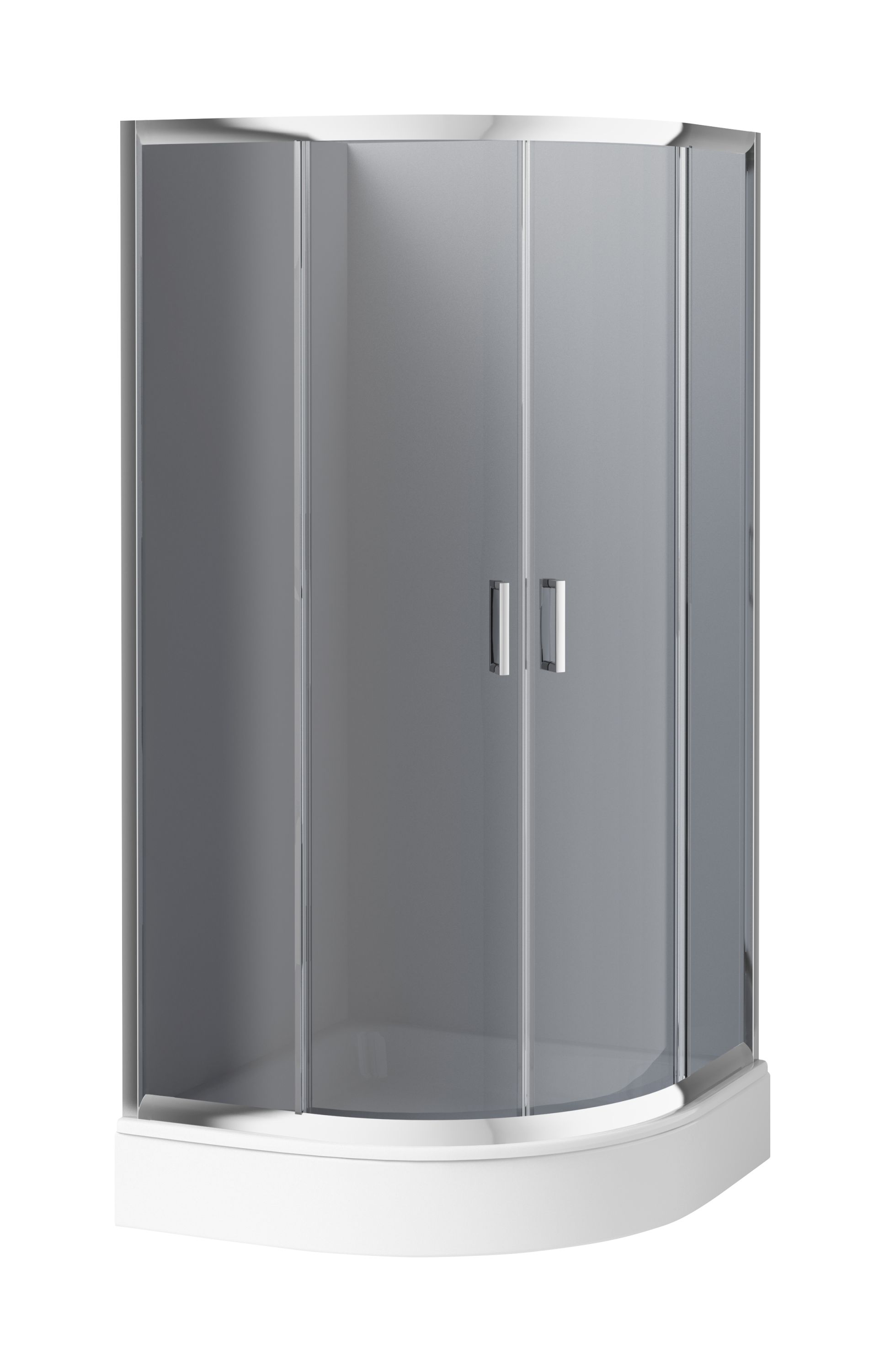 Set cabine de douche Deante Funkia KYP_451K, receveur de douche semi-circulaire Deante Standard New KTA_053B