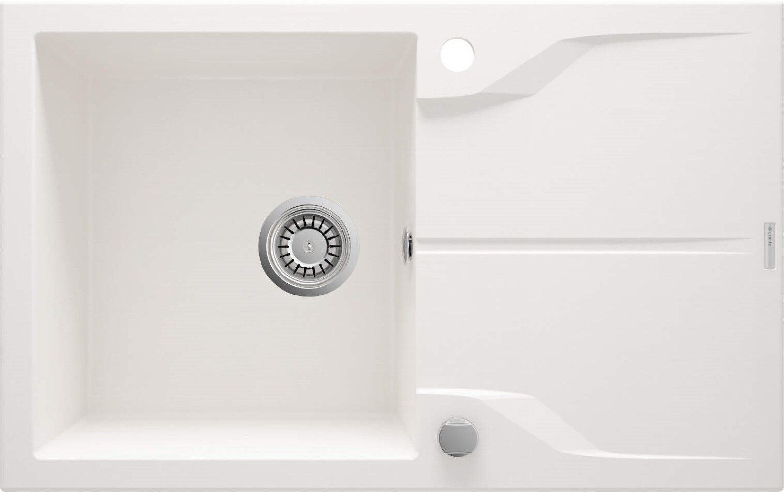 Deante Andante Flush évier en granit 78x49 cm blanc ZQN_A11F