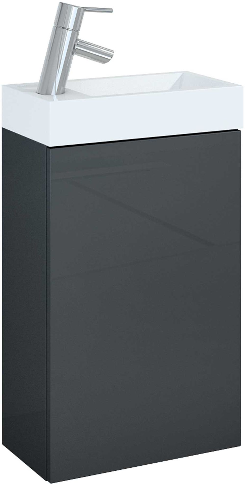 Elita Young Basic lavabo avec meuble 40.2 cm anthracite RE166042006610