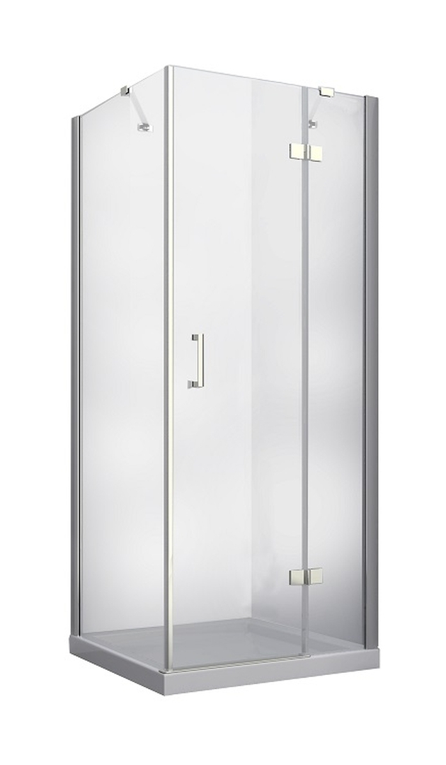 Besco Viva cabine de douche 90x90 cm carrée chrome brillant/verre transparent VKP-90-195-C