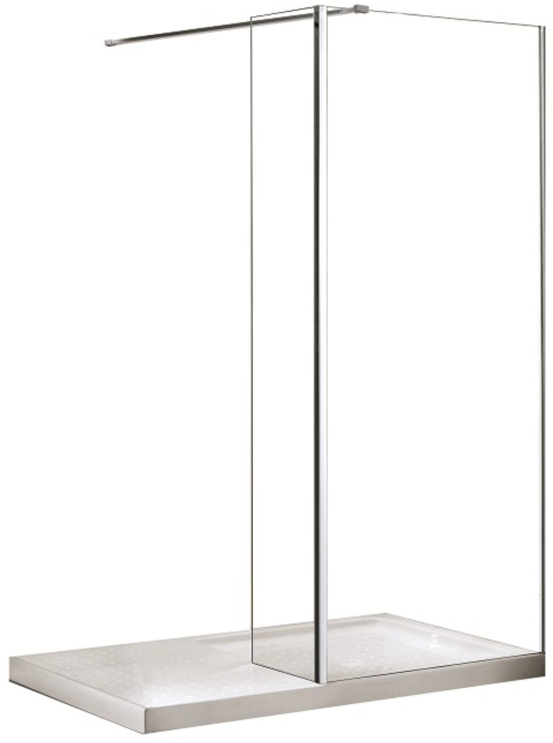 Besco Aveo paroi de douche 30 cm chrome brillant/verre transparent PA-30-195-C