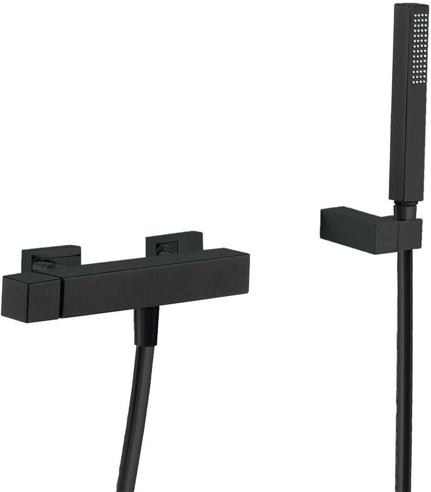 Tres Cuadro Exclusive mitigeur de douche murale noir 007.167.03.NM