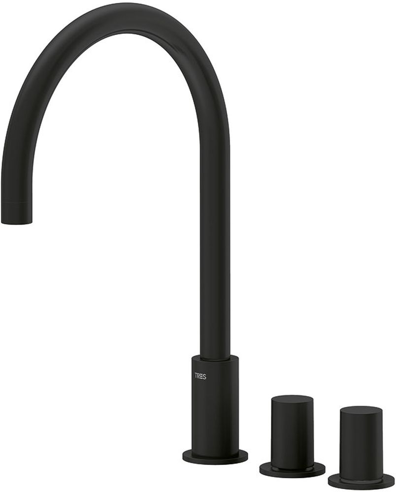 Tres Study Exclusive mitigeur de lavabo sur pied noir 061.105.01.NM