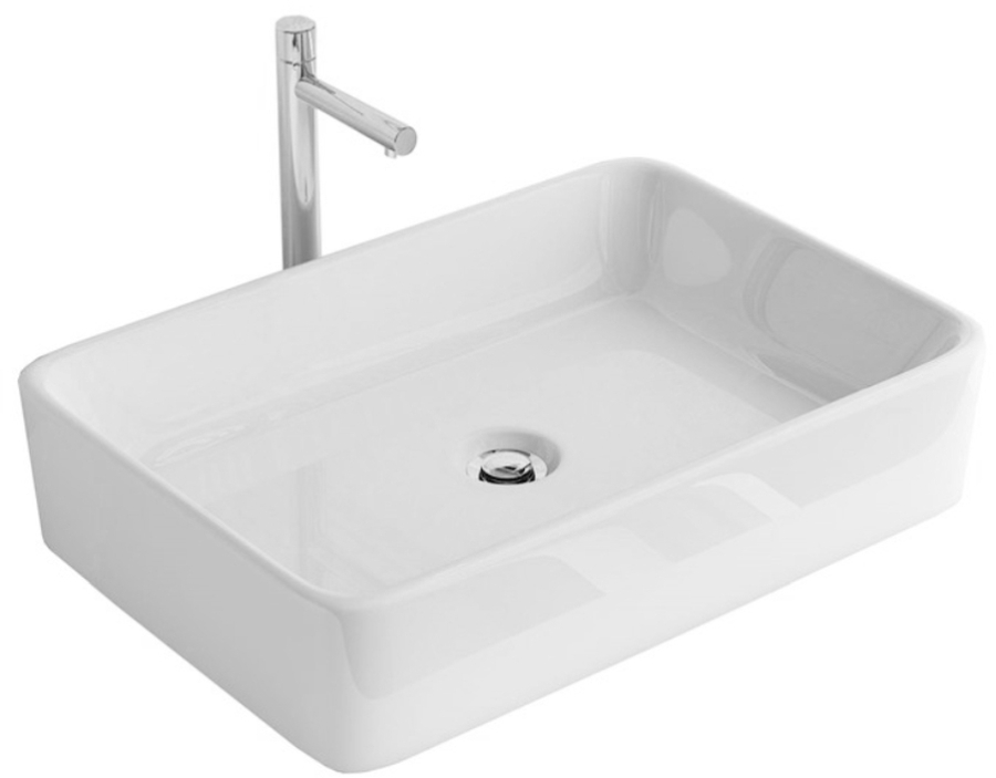 Rea Anita lavabo 48.5x37.5 cm rectangulaire à poser blanc brillant REA-U0669