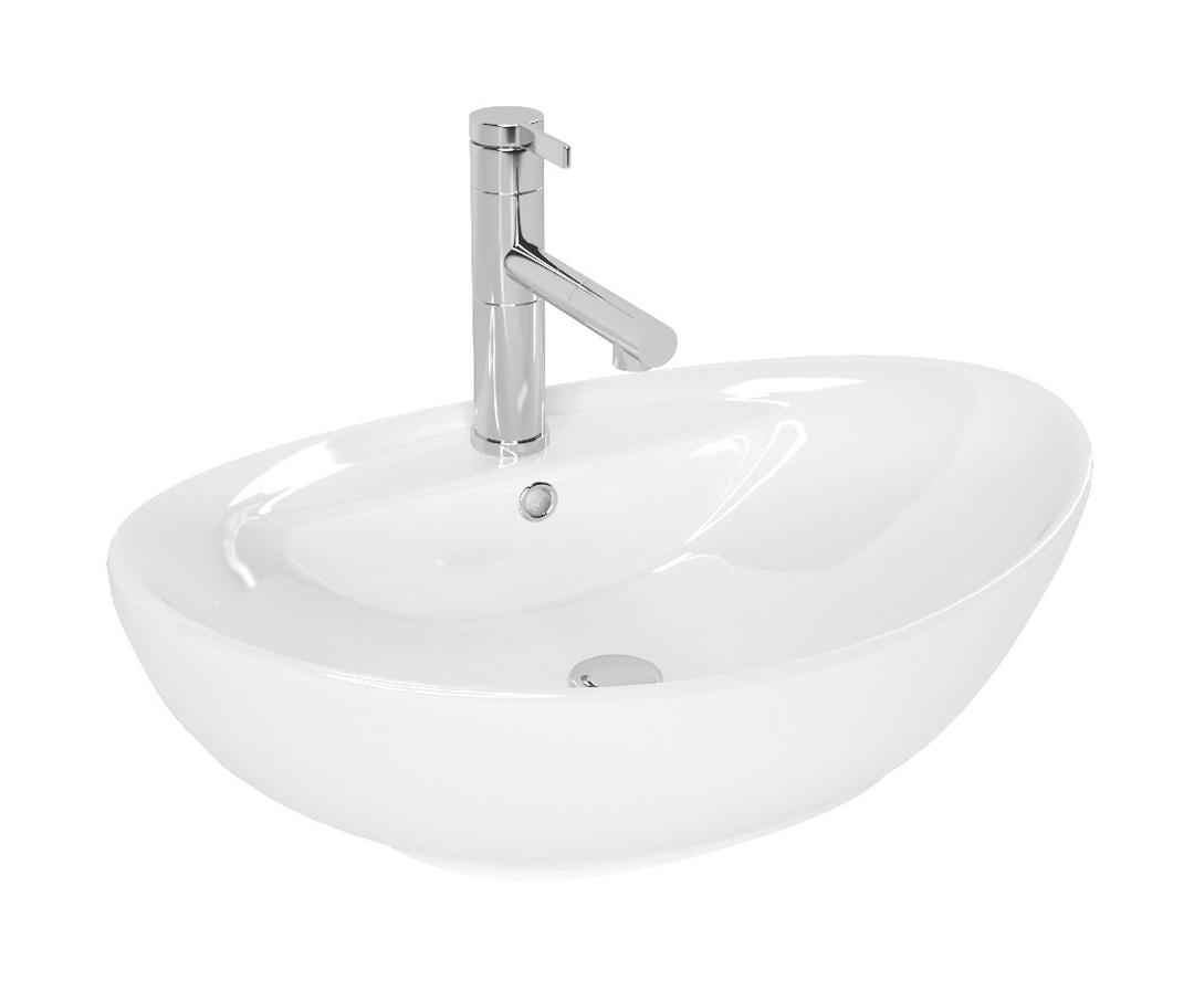 Rea Cindy lavabo 58.5x39 cm ovale à poser blanc REA-U0155