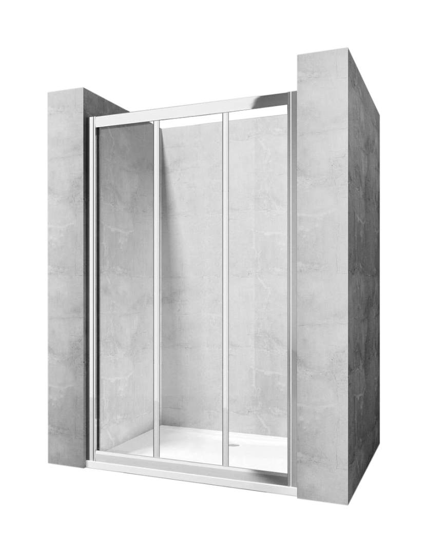 Rea Alex porte de douche 80 cm coulissant chrome brillant/verre transparent REA-K0287