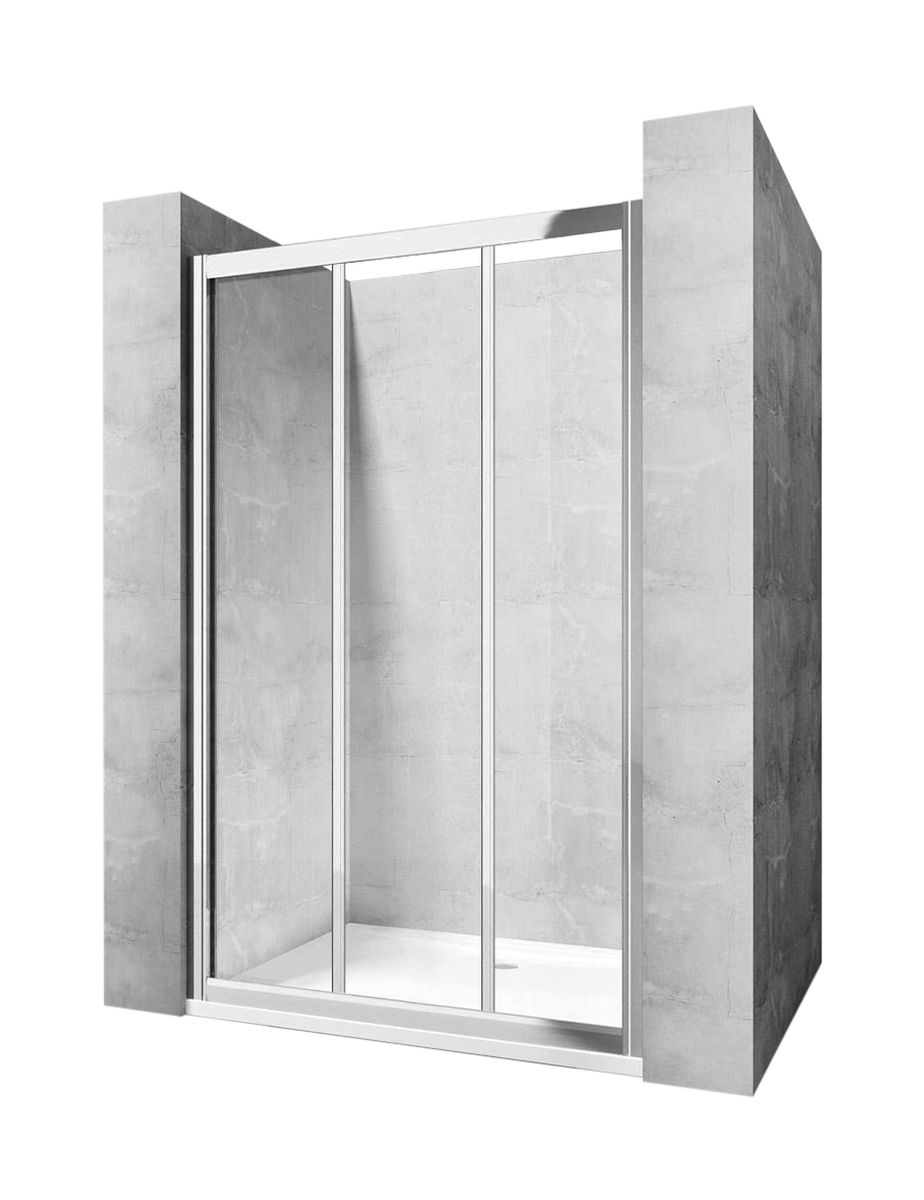 Rea Alex porte de douche 90 cm coulissant chrome brillant/verre transparent REA-K0549