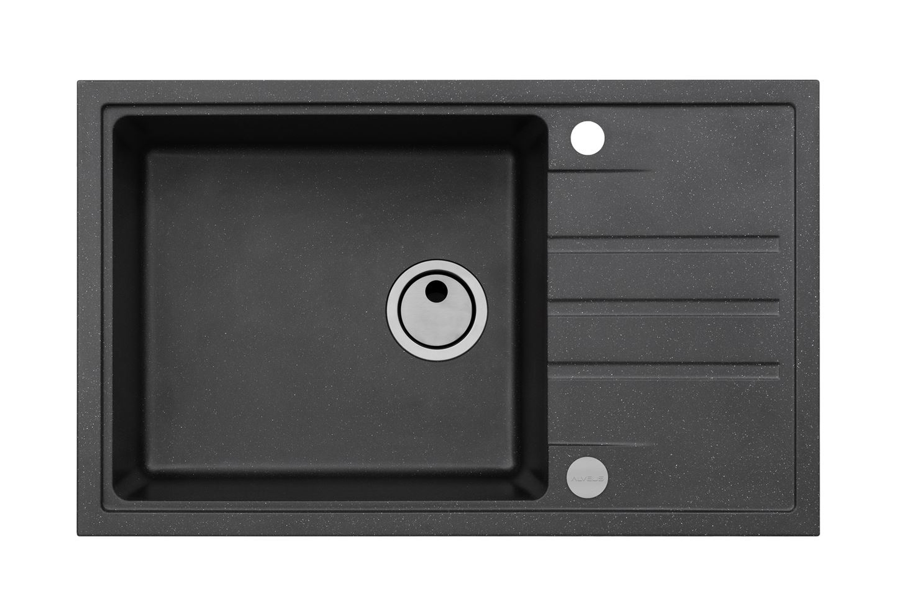 Alveus Intermezzo évier en granit 78x48 cm noir 1313091