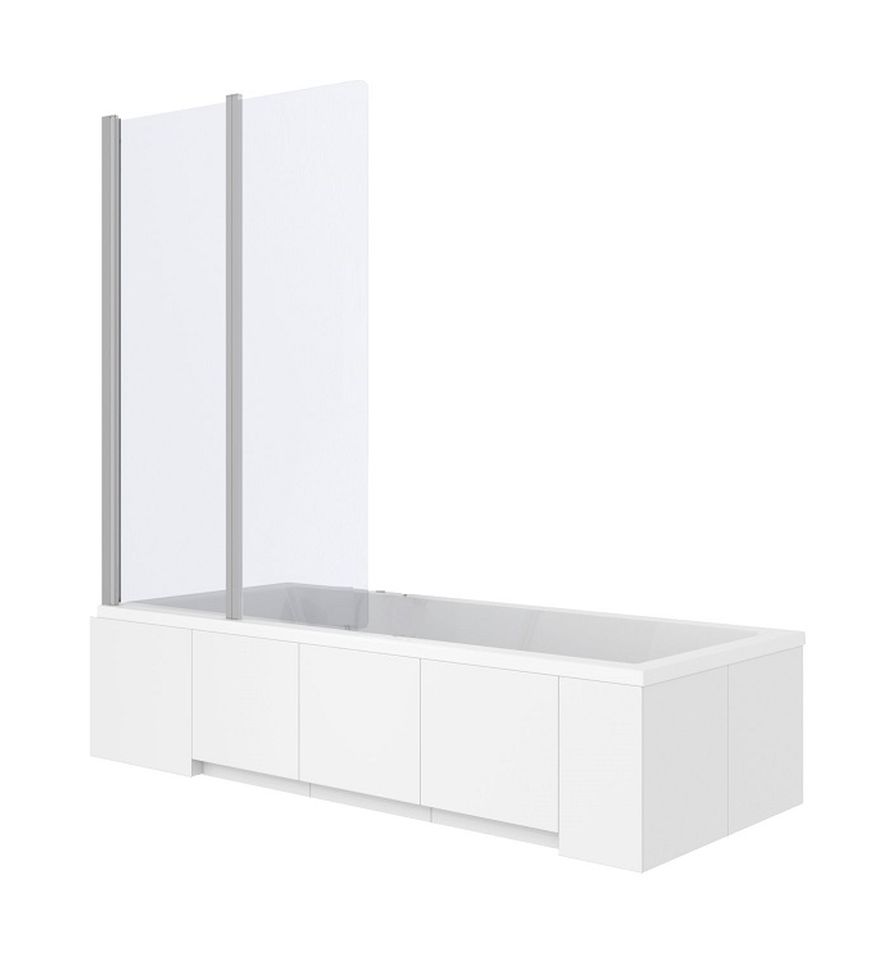Rea Agat-2 parawan nawannowy 80x140 cm 2-częściowy profile chrom REA-W0700
