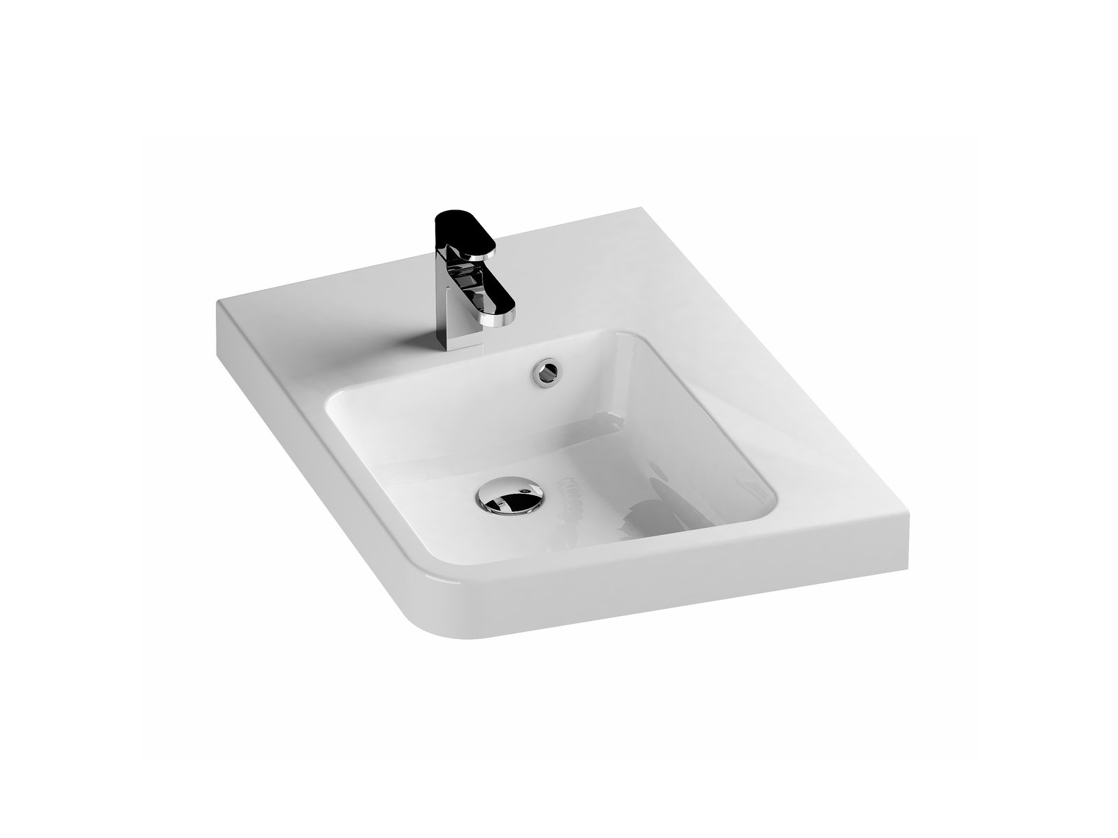 Ravak BeHappy II lavabo 66.5x50 cm classique blanc brillant XJAP1100001