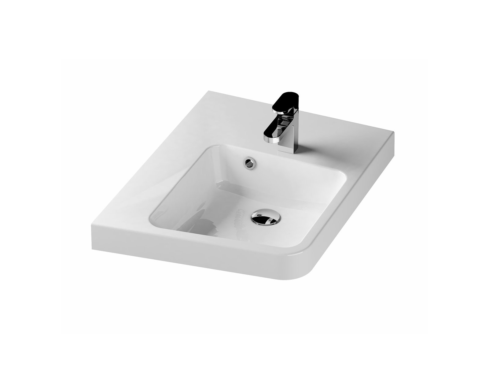 Ravak BeHappy II lavabo 66.5x50 cm classique blanc XJAL1100001