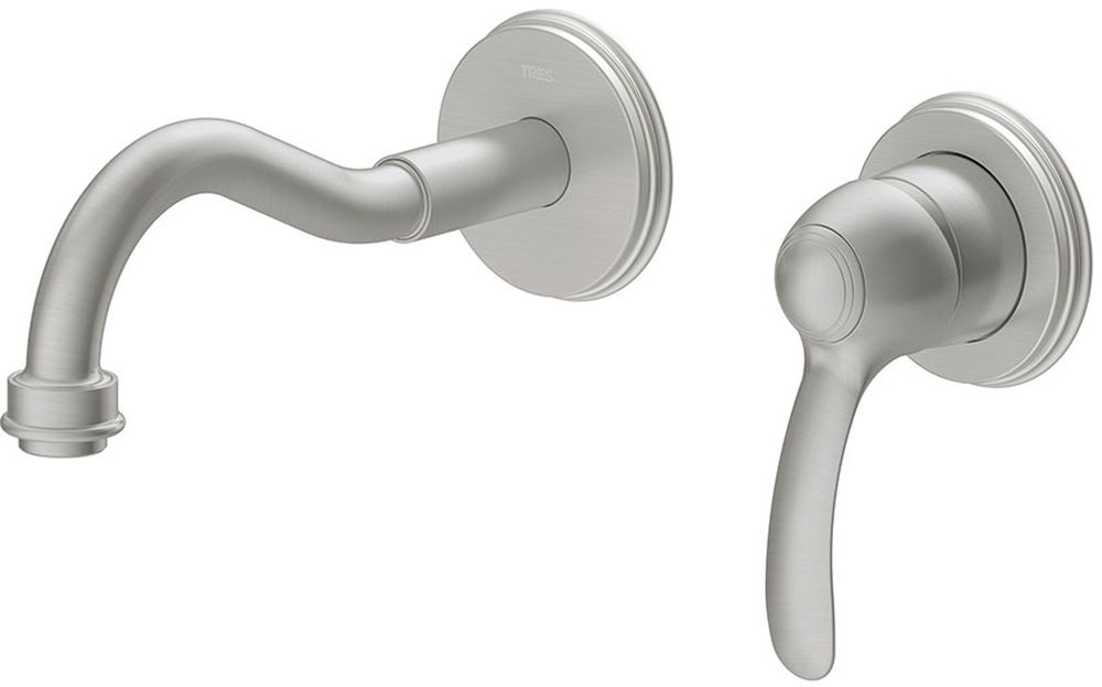 Tres Monoclasic mitigeur de lavabo encastrée acier 242.200.01.AC