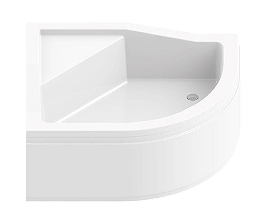 New Trendy Maxima receveur de douche semi-circulaire 100x80 cm blanc B-0367