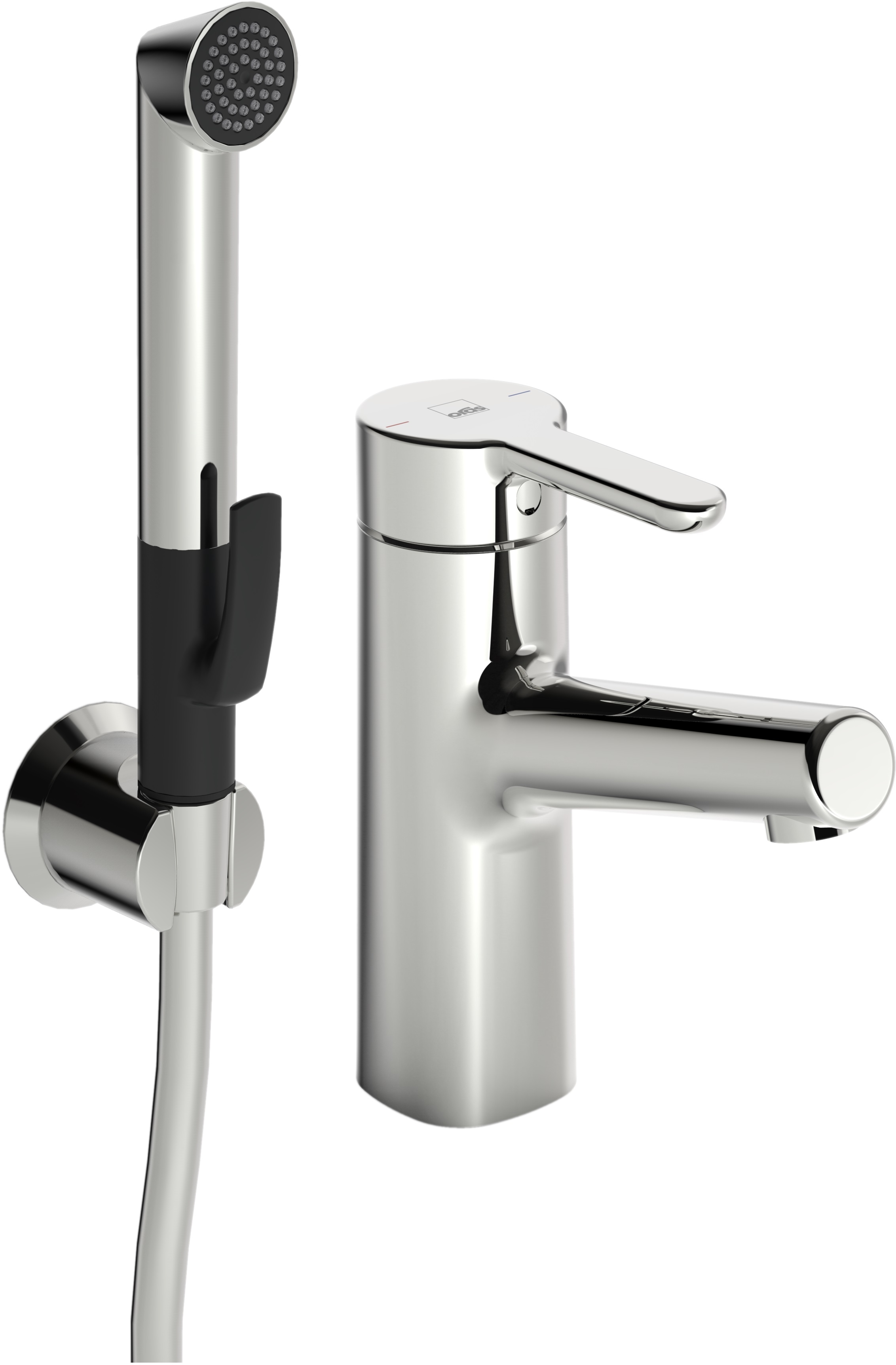 Oras Inspera mitigeur de lavabo avec douchette bidet sur pied chrome 3012F