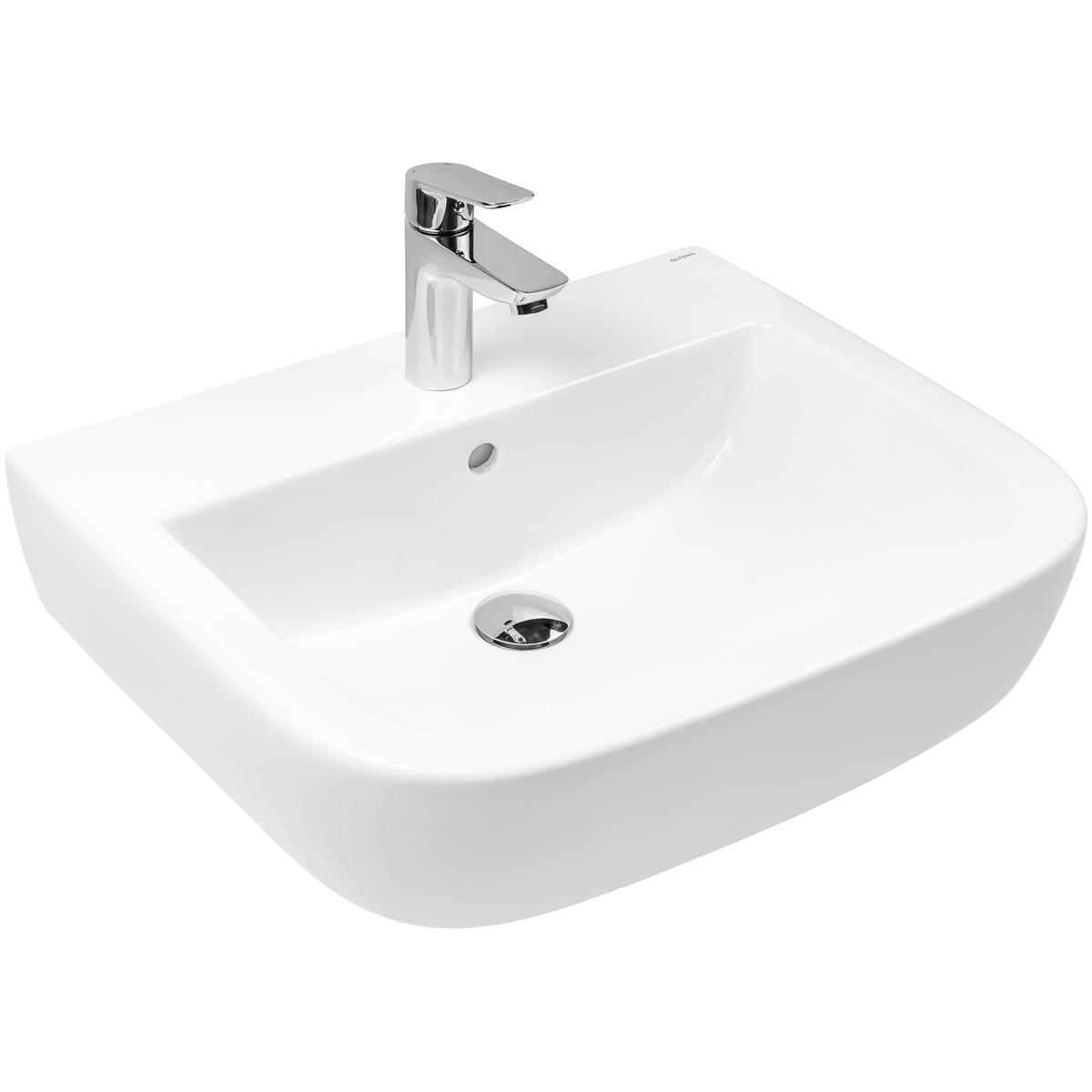 Oltens Vernal lavabo 56x45 cm semi-circulaire classique blanc 41002000