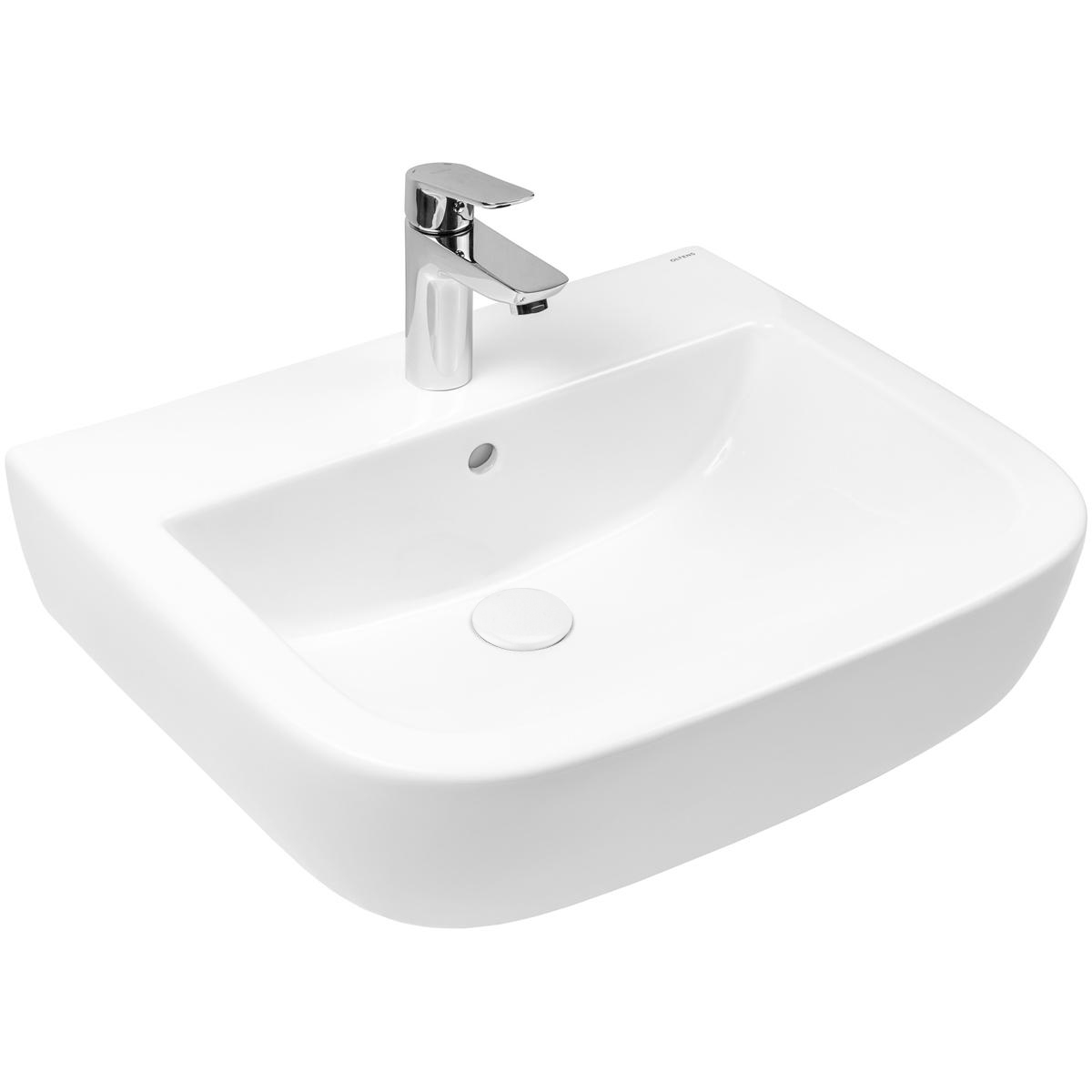 Oltens Vernal lavabo 56x45 cm semi-circulaire classique blanc 41502000