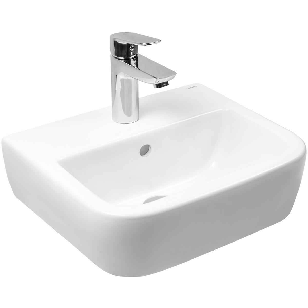 Oltens Vernal lavabo 40x32.5 cm semi-circulaire classique blanc 41503000
