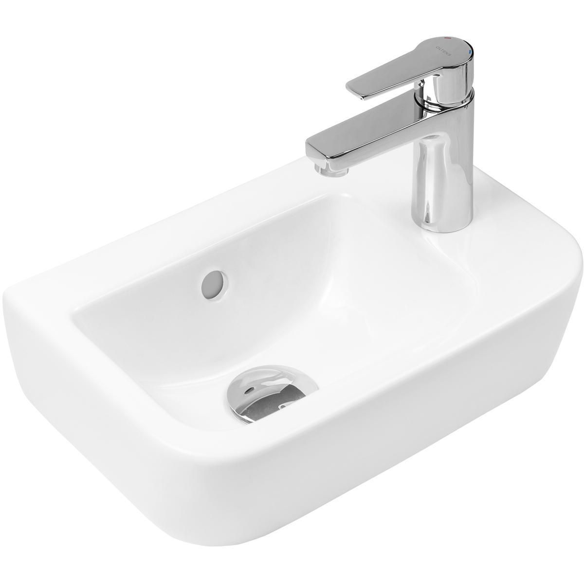 Oltens Vernal lavabo 37x24.5 cm semi-circulaire classique blanc 41005000