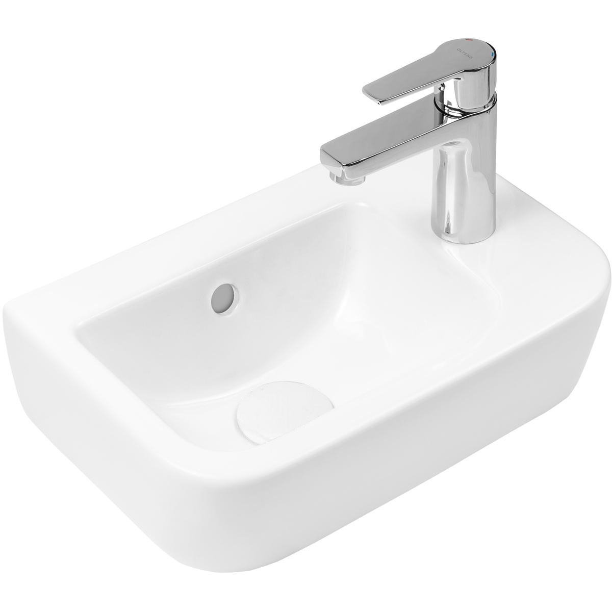 Oltens Vernal lavabo 37x24.5 cm semi-circulaire classique blanc 41005000