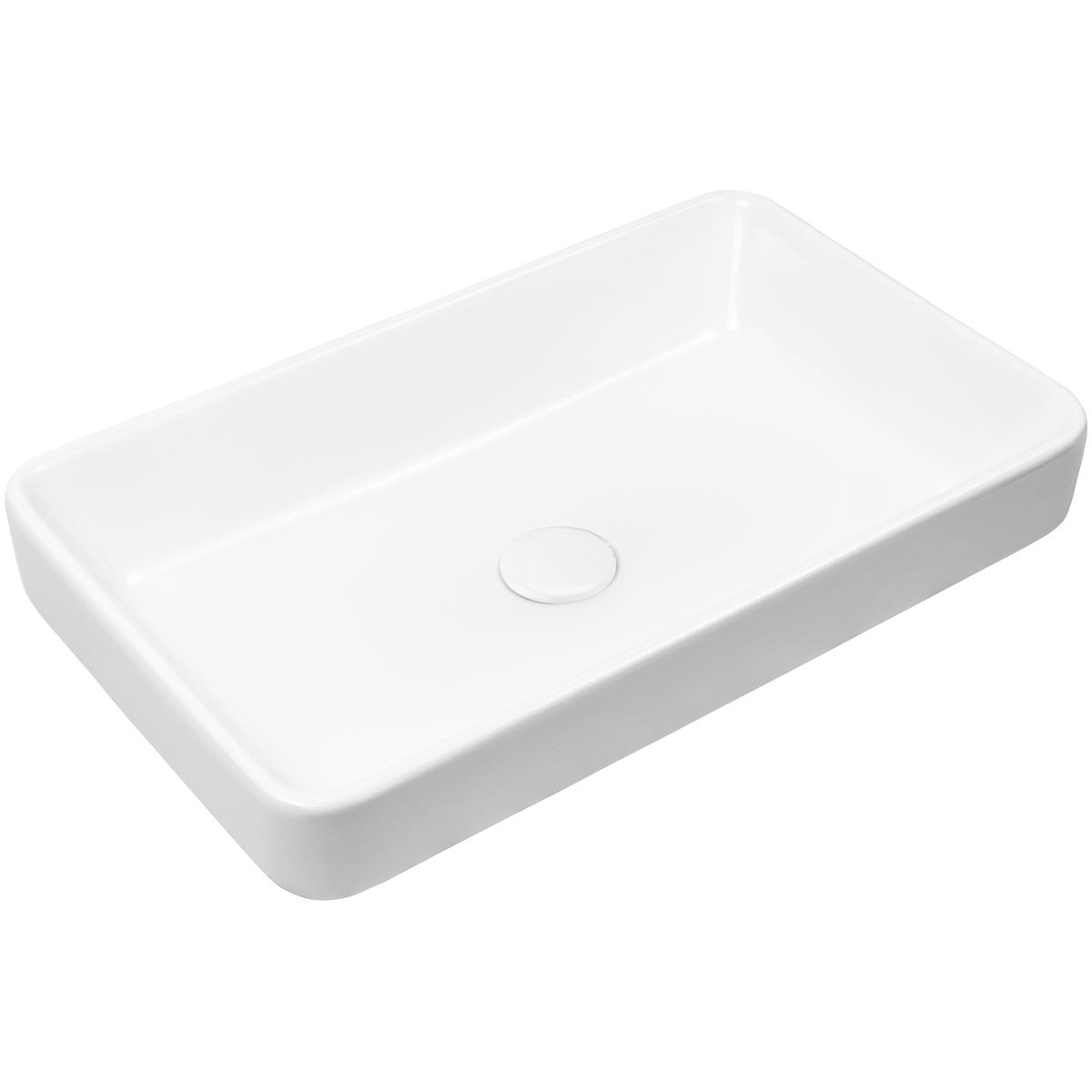 Oltens Fossa lavabo 55x34 cm rectangulaire à poser blanc 40301000