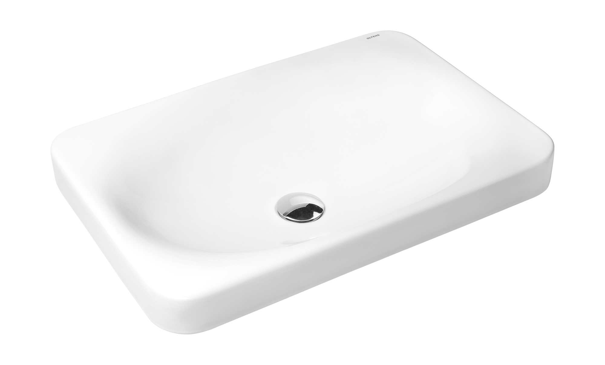 Oltens Kagera lavabo 60x42 cm rectangulaire à poser blanc 40303000