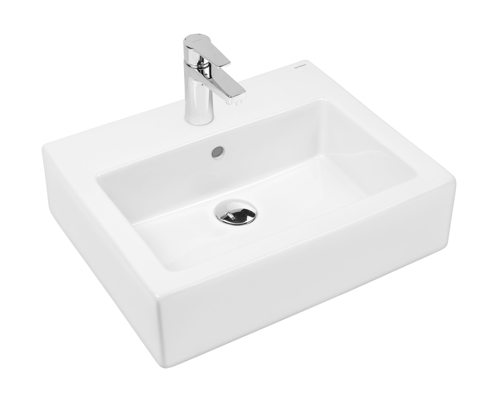 Oltens Susa lavabo 50x41 cm rectangulaire classique-à poser blanc 41403000
