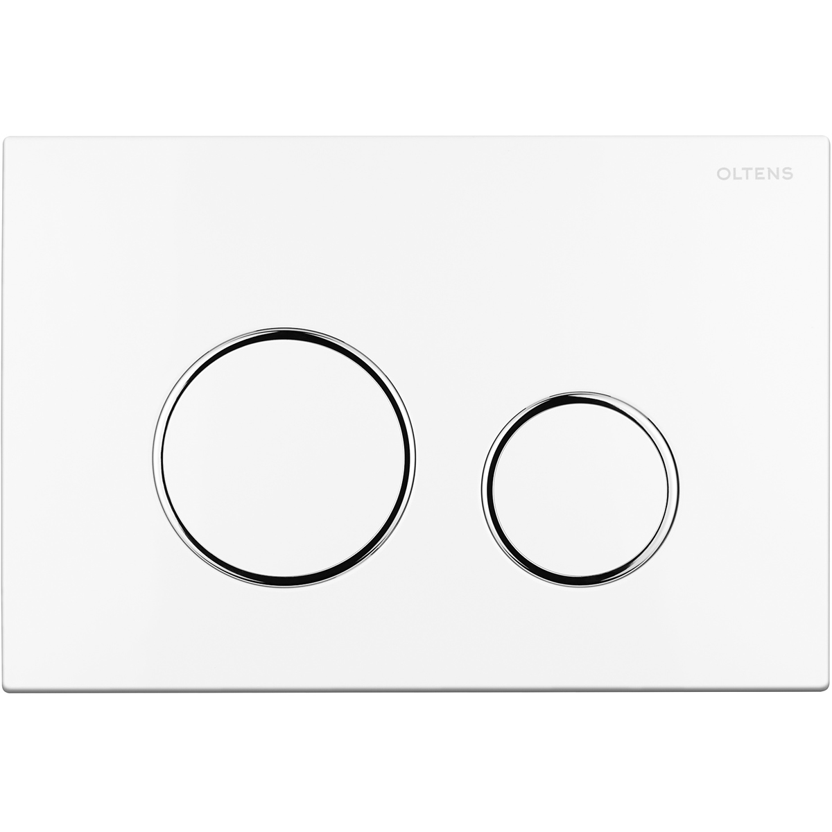 Oltens Lule bouton de chasse d'eau pour WC blanc/chrome/blanc 57104000