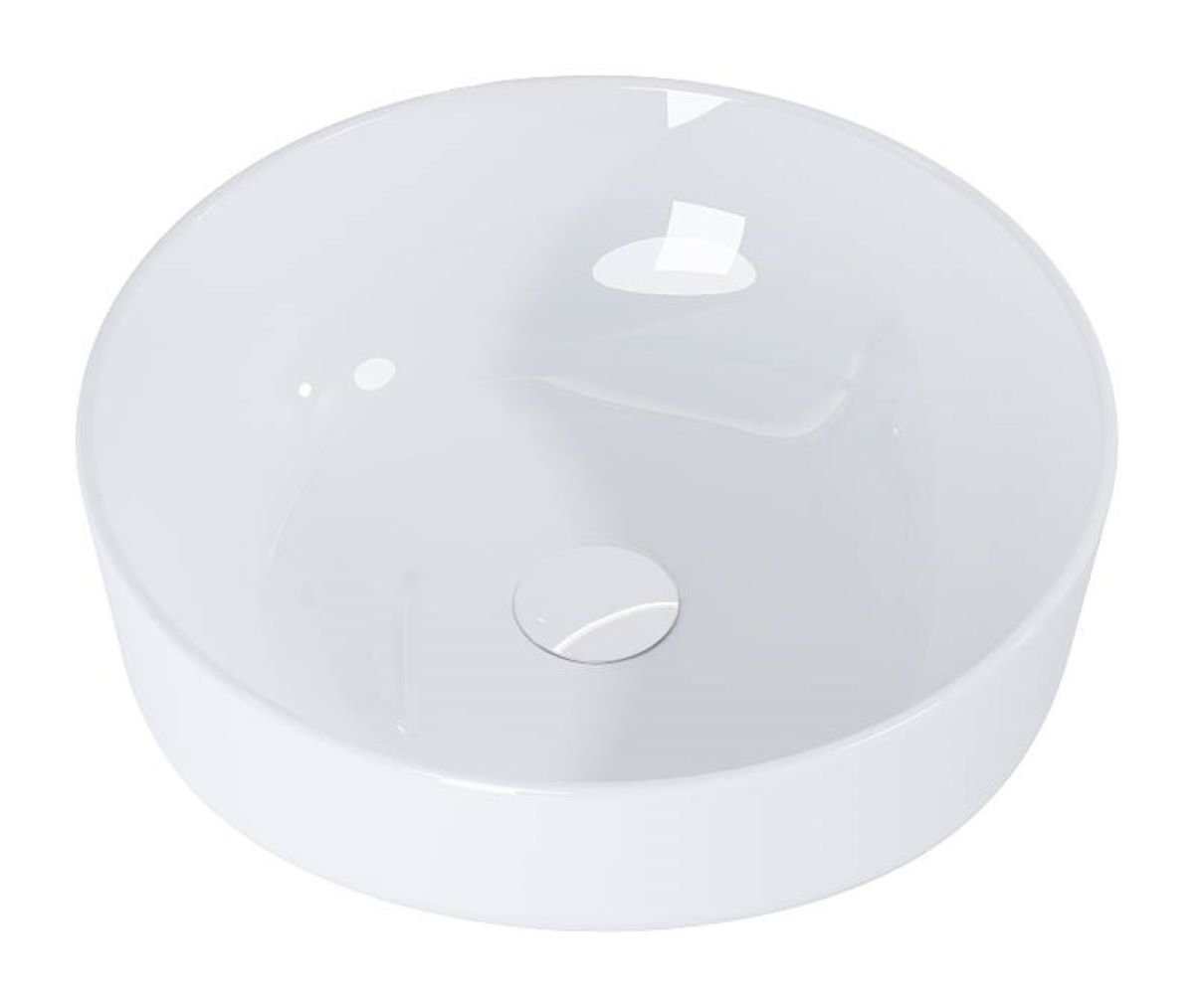 Elita Lorca lavabo 41.5x41.5 cm ronde à poser blanc RE040420048060