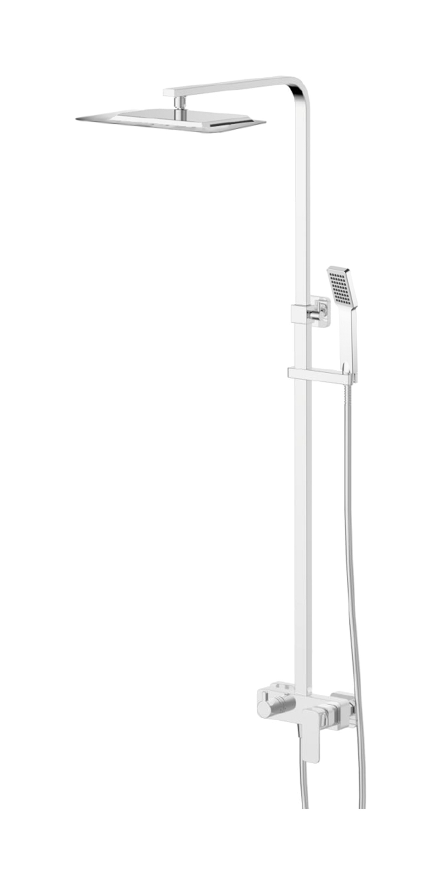 Omnires Apure ensemble de douche mural oui chrome AP2244CR
