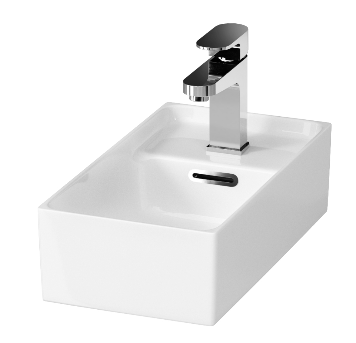 Cersanit Crea lavabo 40x22 cm rectangulaire de meuble blanc K114-004