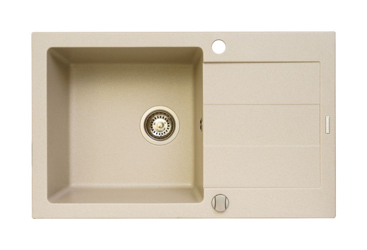 Pyramis Sparta Plus évier en granit 78x48 cm beige 070052601