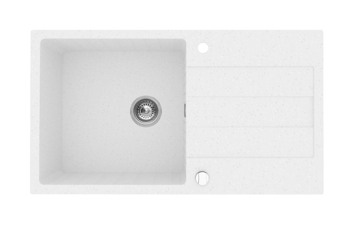 Pyramis Sparta Plus évier en granit 78x48 cm blanc 070052901