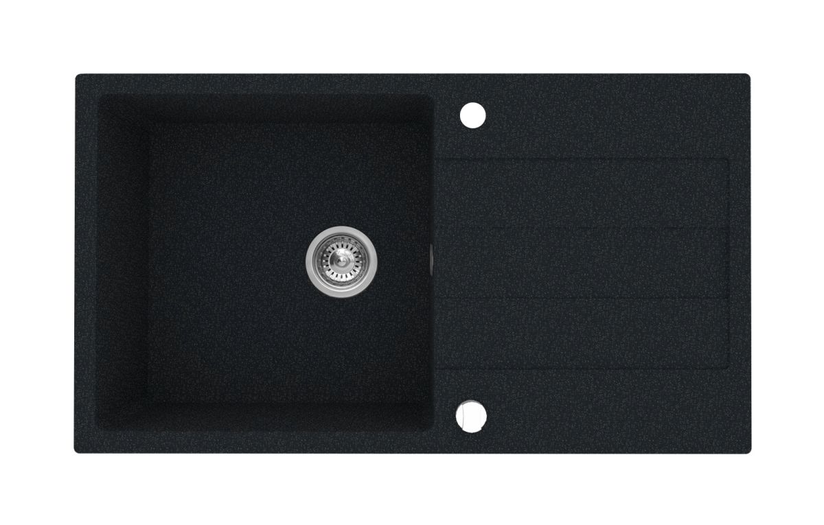 Pyramis Sparta Plus évier en granit 78x48 cm noir 070053001