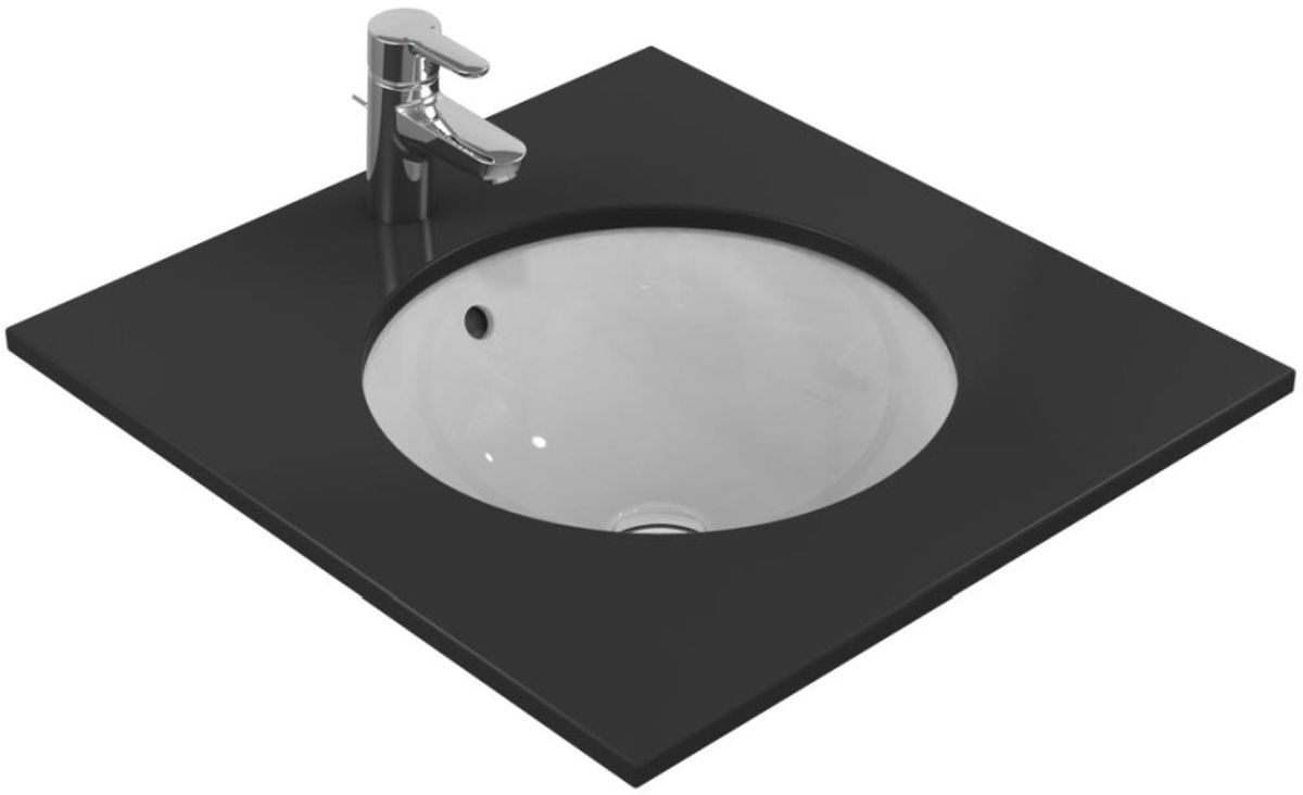 Ideal Standard Connect lavabo 40.5x40.5 cm ronde sous plan blanc E505401