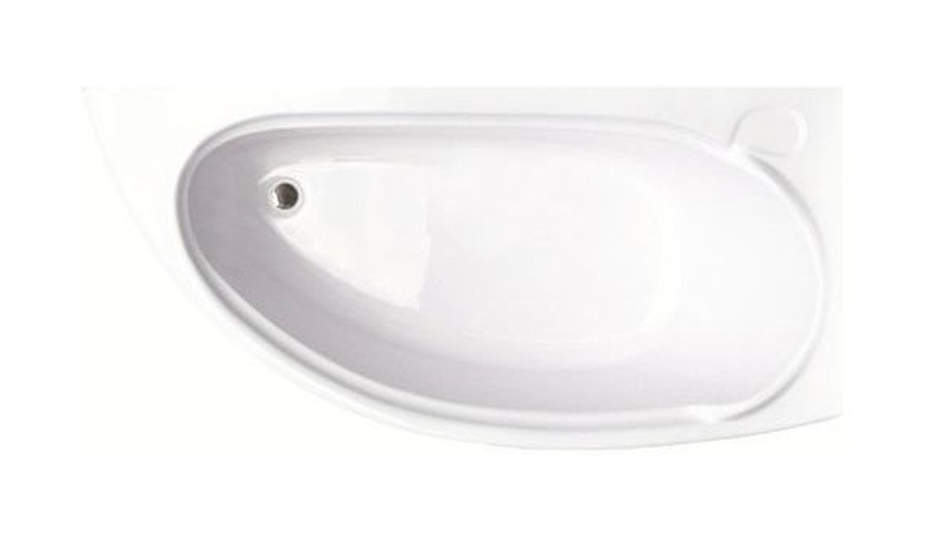 Besco Mini baignoire d’angle 150x74.5 cm côté droit blanc #WAM-150-MNP