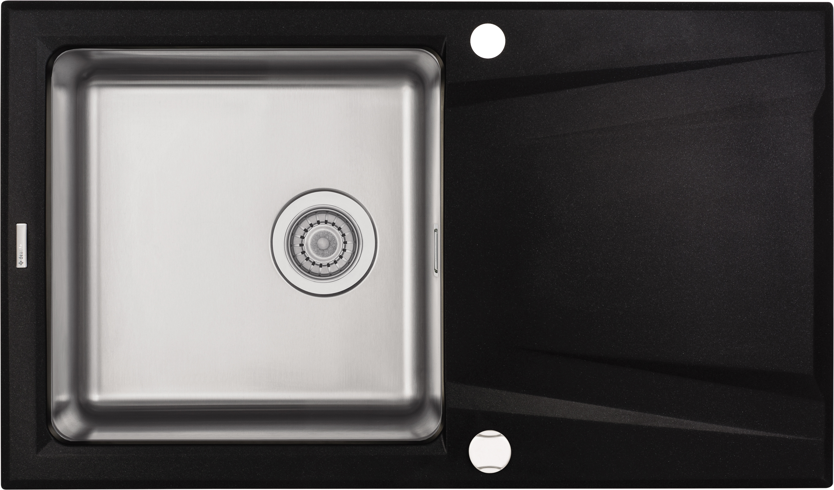 Deante Prime évier granit-acier inoxydable 86x50 cm gris/graphite/onyx ZSR_G113