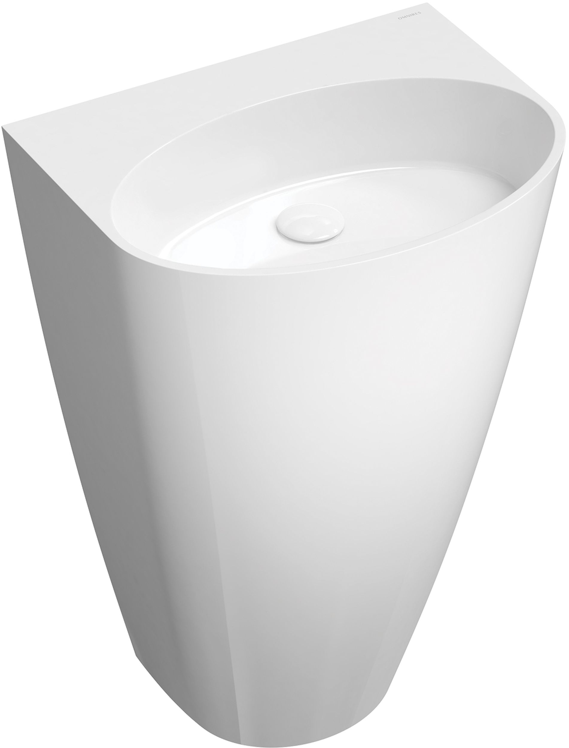 Omnires Siena M+ lavabo 55x43 cm ovale autoportante blanc SIENAUWBOBP