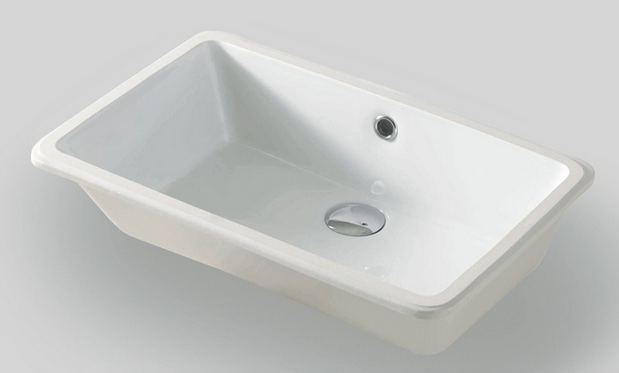 Art Ceram Gea lavabo 53x34.5 cm rectangulaire sous plan blanc brillant GEL00101;00