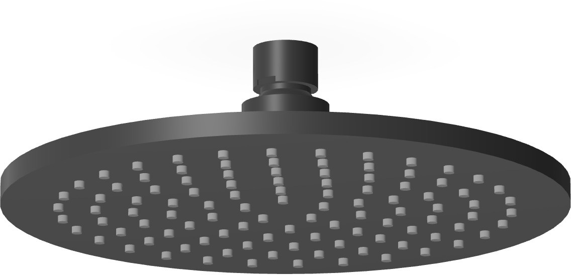 Zucchetti Closer douche à effet de pluie 20x20 cm ronde noir Z94265.N6
