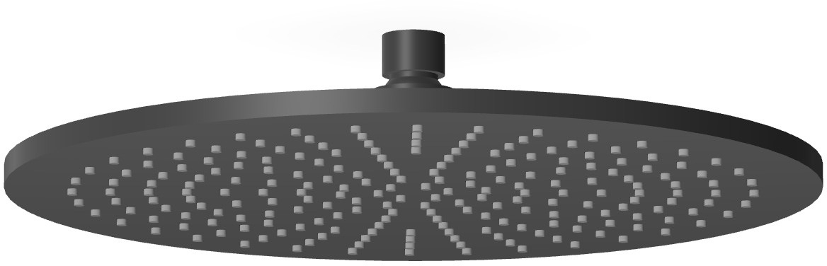 Zucchetti Closer douche à effet de pluie 40x40 cm ronde noir Z94267.N6